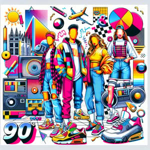 Capturing the Unique Aesthetic of the 90s | Vibrant Colors & Chunky Sneakers