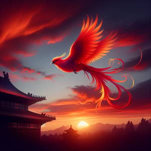 Captivating Vermilion Bird - Zhu Que in Chinese Mythology