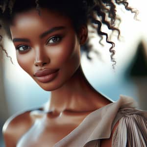 Radiant African Descent Woman - Graceful and Elegant Beauty