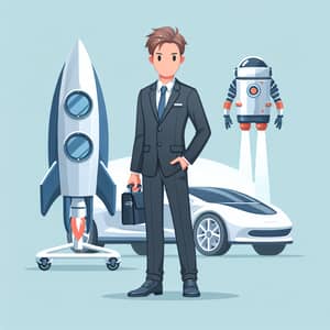 High-Tech Entrepreneur with Electric Vehicles and Space Achievements