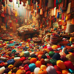 Vibrant Multicolored Threads - Bohemian Artistry