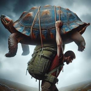 Carrying Turtle Shell: A Unique Sight
