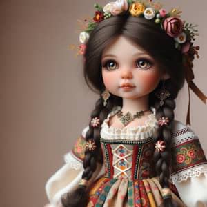 Custom Designed Tomamota Doll in Intricately Crafted European Attire