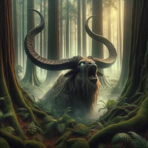 Melancholic Beast in Forest | Natural Beauty Imagery
