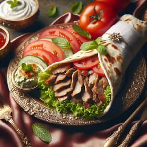 Gourmet Shawarma Delight | Exquisite Flavors on Opulent Display