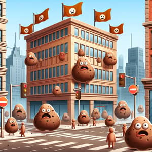 Animated Brown Blobs Take Over World