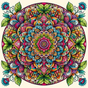 Vibrant Floral Mandala Design