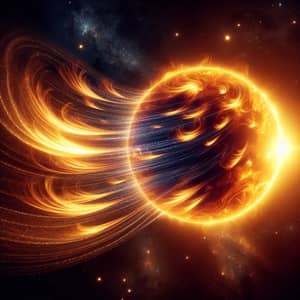 Captivating Solar Wind Visual Representation | Cosmic Energy