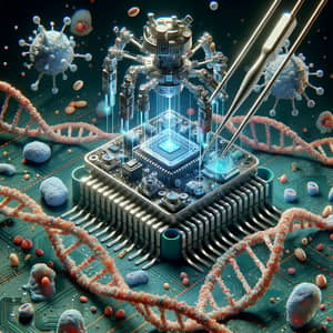 Advanced Nanotechnology: Microchip and Nanobots at Nanometer Scale