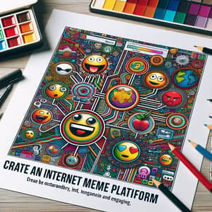 Internet Meme Platform: Engaging and Vibrant Design