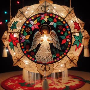 Traditional Christmas Parol with Angel | Festive Decor