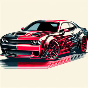 Custom-Made European Sports & American Muscle Car | Red & Black Design