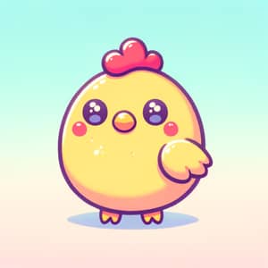 Cute Cartoon Chicken Pastel Art for Everyone