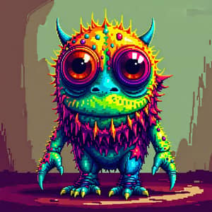 Colorful Tiny Monster Digital Illustration