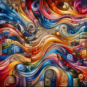 Vibrant Diversity Art: Fluid Shapes & Colorful Patterns