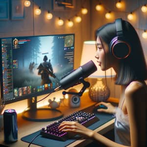 South Asian Woman Live Streaming Gaming | Online Streamer