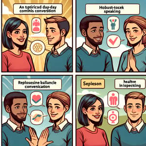 Healthy Communication Strategies: A Four-Panel Comic Strip