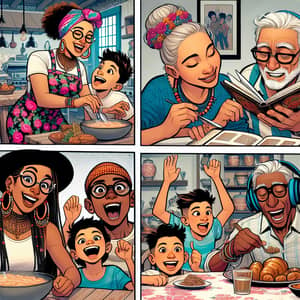 Warm Family Moments Comic Strip