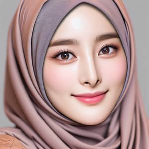 Stunning Kim Tae Hee Lookalike in Elegant Hijab