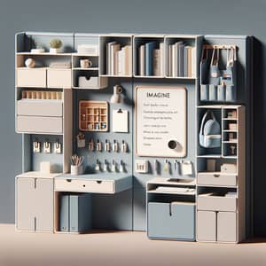 Modular Wall Organization System for Student Study Room