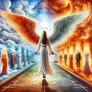 Divine Angel at Destiny Crossroads: Wings, Scales & Diversity