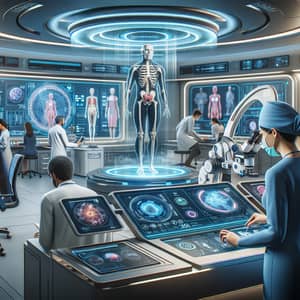 Futuristic Medical Facility with Advanced Technology