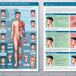 Comprehensive Medical Examination Process Flyer | Asian Male Patient