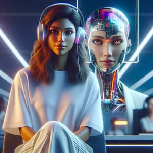 Futuristic 24-Year-Old Middle-Eastern Woman | Realism & Robotics