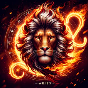 Powerful Lion: Embodying Aries Boldness & Courage