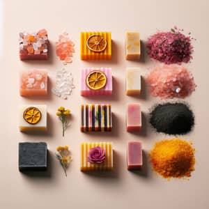 Artisan Handmade Soaps: Pink Clay, Yellow Orange Peel, Charcoal, Rooibos Tea