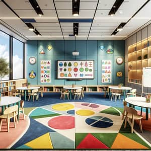 Modern Classroom with Vibrant Decor | Education & Collaboration