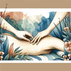 Therapeutic Massage Therapy | Soothing Watercolor Painting