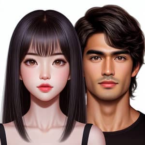 East-Asian Girl & Hispanic Boy Portraits