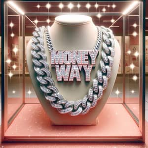 Luxury Cuban Link Chain with 'Money Wayy' in Diamonds