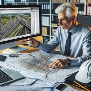 Senior Highway Engineer Working on Major Highway Project | Project Management Expertise