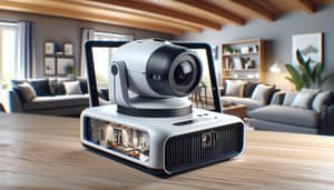 Compact Matterport Pro 3 Camera Scanning House Interior