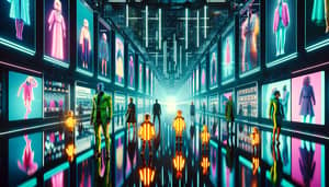 Dystopian Future Market Scene - Noir Science Fiction Genre