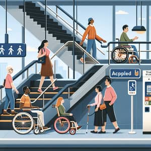 Challenges of Accessibility in Train Stations | Photo Representation