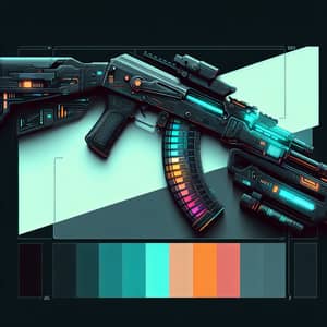 Futuristic Cyberpunk AK 47 Inspired Scene