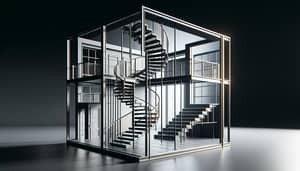 Modern Metal Frame Staircase for Functional Elegance