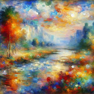 Impressionist Abstract Landscape Art | Colorful Nature Imagery