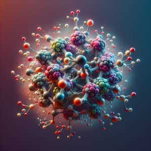 3D Swamp Molecule: Dreamlike & Contrasting Molecular Structure