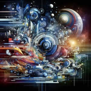 Futuristic Abstract Composition | Technological Evolution Art