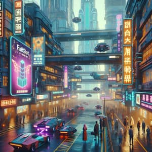 FA88SLOT: Futuristic Cyberpunk Cityscape