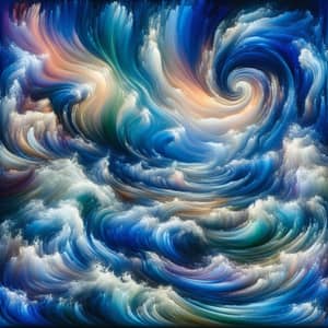 Abstract Ocean Waves Art | Majestic Spectacle of Colors