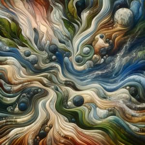 Nature Abstract Art: Fluid and Organic Composition