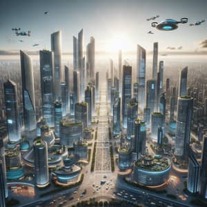 Futuristic City Skyline | Advanced Architecture & Green Spaces