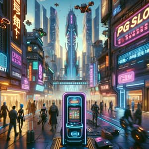 PGSlot: Futuristic Cyberpunk City with Neon Technology