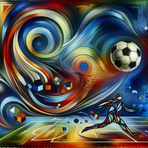 Abstract Soccer Game Artwork | Expressive Style