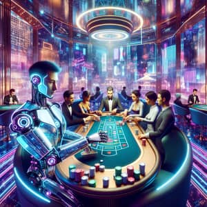 Futuristic Baccarat Casino: High-Tech Neon Gaming Experience